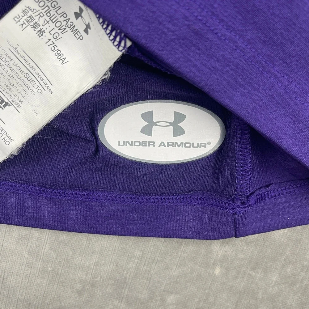 Northwestern Wildcats Under Armour Mens Large Purple Polo HeatGear Shirt